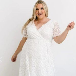 Baltic Born - Venice Lace Maxi Dress - White XXXL